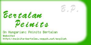 bertalan peinits business card